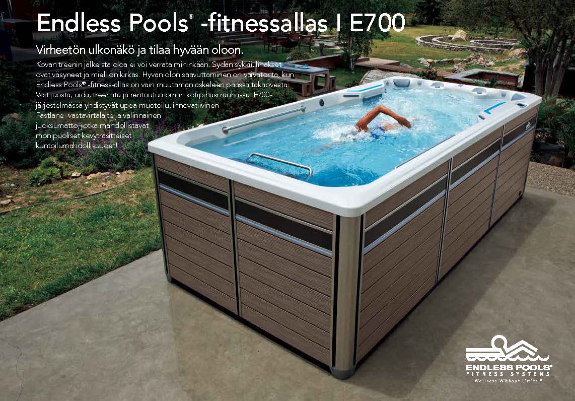 Endless Pools fitnessaltaan e700 esitteen kansikuva