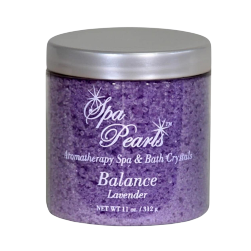 Spa Pearls Balance kylpysuola. Tuoksu laventeli. Kylpysuola väriltään violettia.