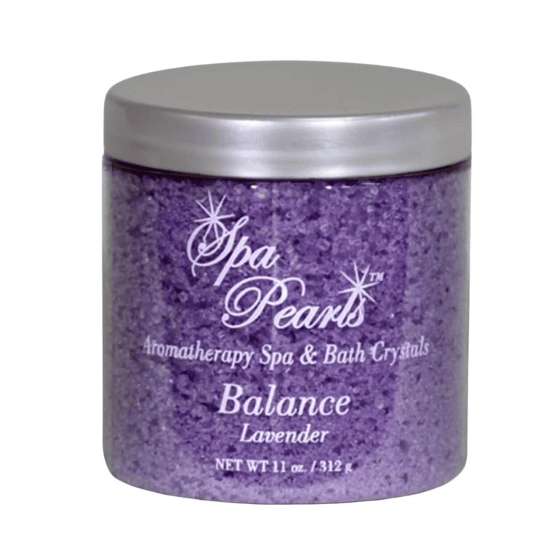 Spa Pearls Balance kylpysuola. Tuoksu laventeli. Kylpysuola väriltään violettia.