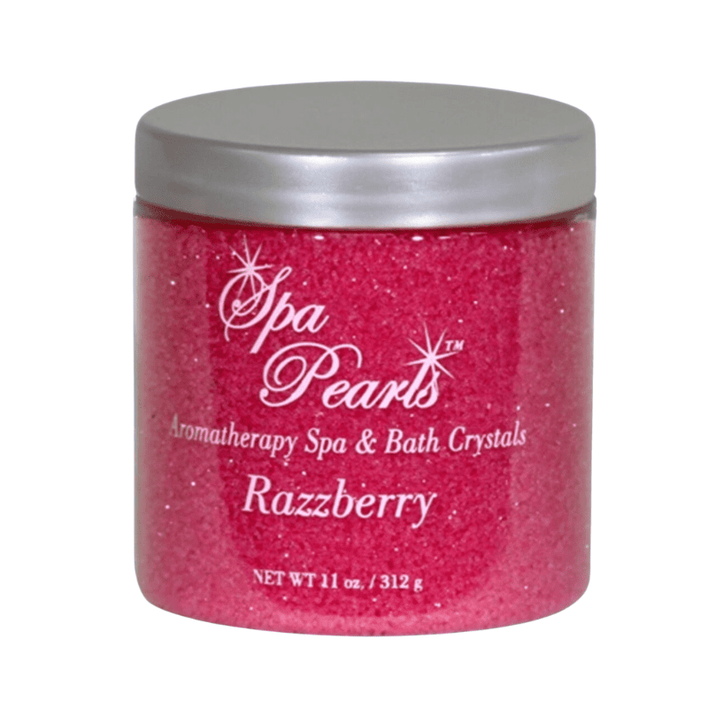 Spa Pearls Razzberry kylpysuola. Tuoksu vadelma Kylpysuola väriltään pinkkiä.