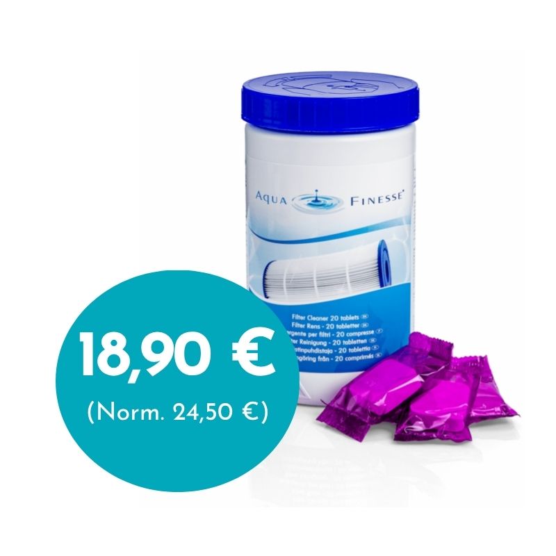 AquaFinesse Filter Cleaner -suodattimen persutabletit tarjous KuumaLähde suodattimen puhdistustabletti tarjous
